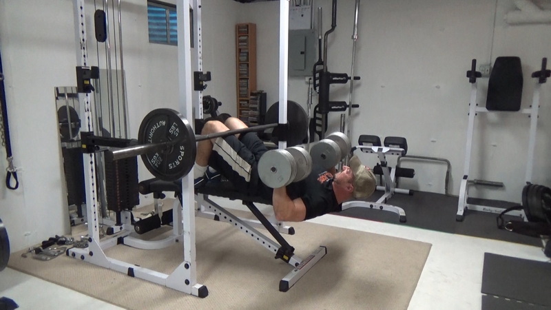 back off bench dumbell bench press