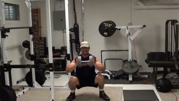 Dumbbell Crush Squats For Incredible Core Tension