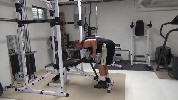 Two-Phase Decline Dumbbell Row Finish