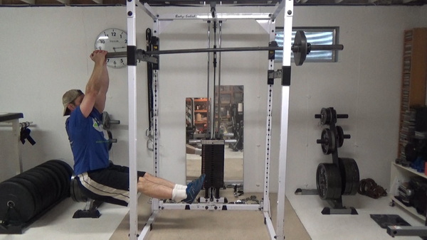 Barbell Counterbalance Chin-Ups Bottom