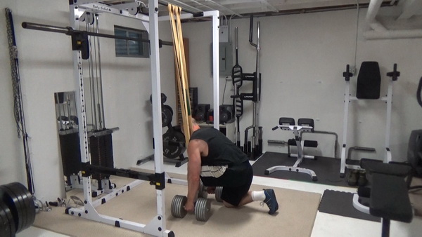 Dual Tension Split Squats grab Weight
