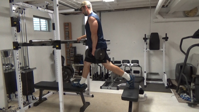 Two Bench Dumbbell Split Squats For Single-Leg, Heavy Quadricep Training