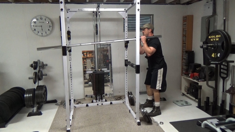Two Bar Front Squat Machine Triple Drop Sets Top