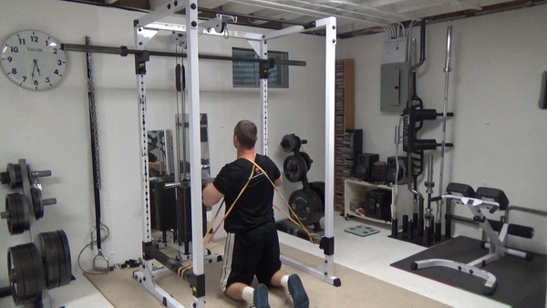 Banded Chin-Up Drop Set Setup
